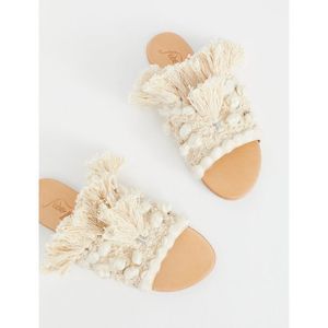 Free People Women's Natural Mars At Night Slide Sandal Size 6